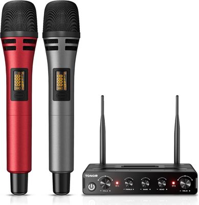 TONOR TW350 – Bezprzewodowy zestaw mikrofonów karaoke UHF