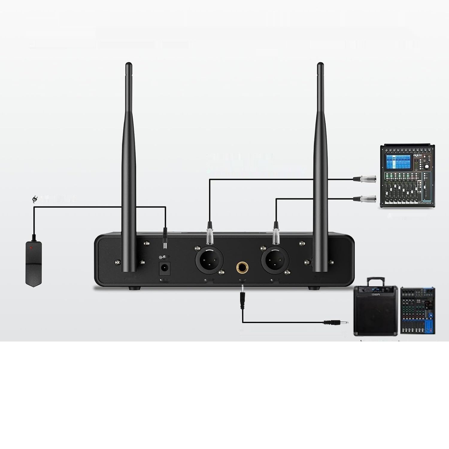 TONOR TW350 – Bezprzewodowy zestaw mikrofonów karaoke UHF