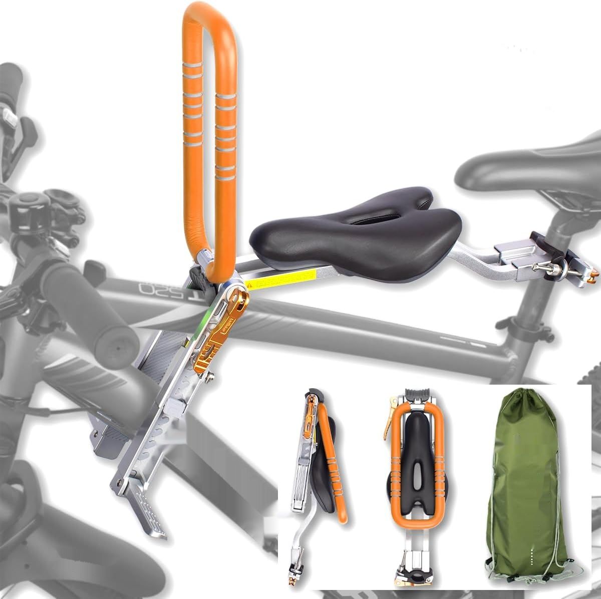 UrRider składane dziecięce siodełko rowerowe na górale i rowery hybrydowe (2–6 lat)