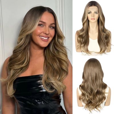 Brązowa peruka z frontem z koronki 13x4 Sapphirewigs, syntetyczna, o 2