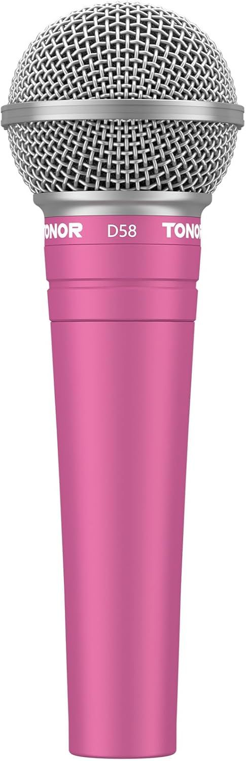 Mikrofon dynamiczny TONOR D58 Cardioid do wokalu – różowy
