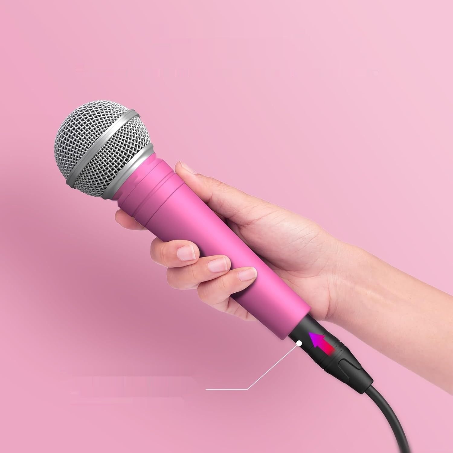 Mikrofon dynamiczny TONOR D58 Cardioid do wokalu – różowy