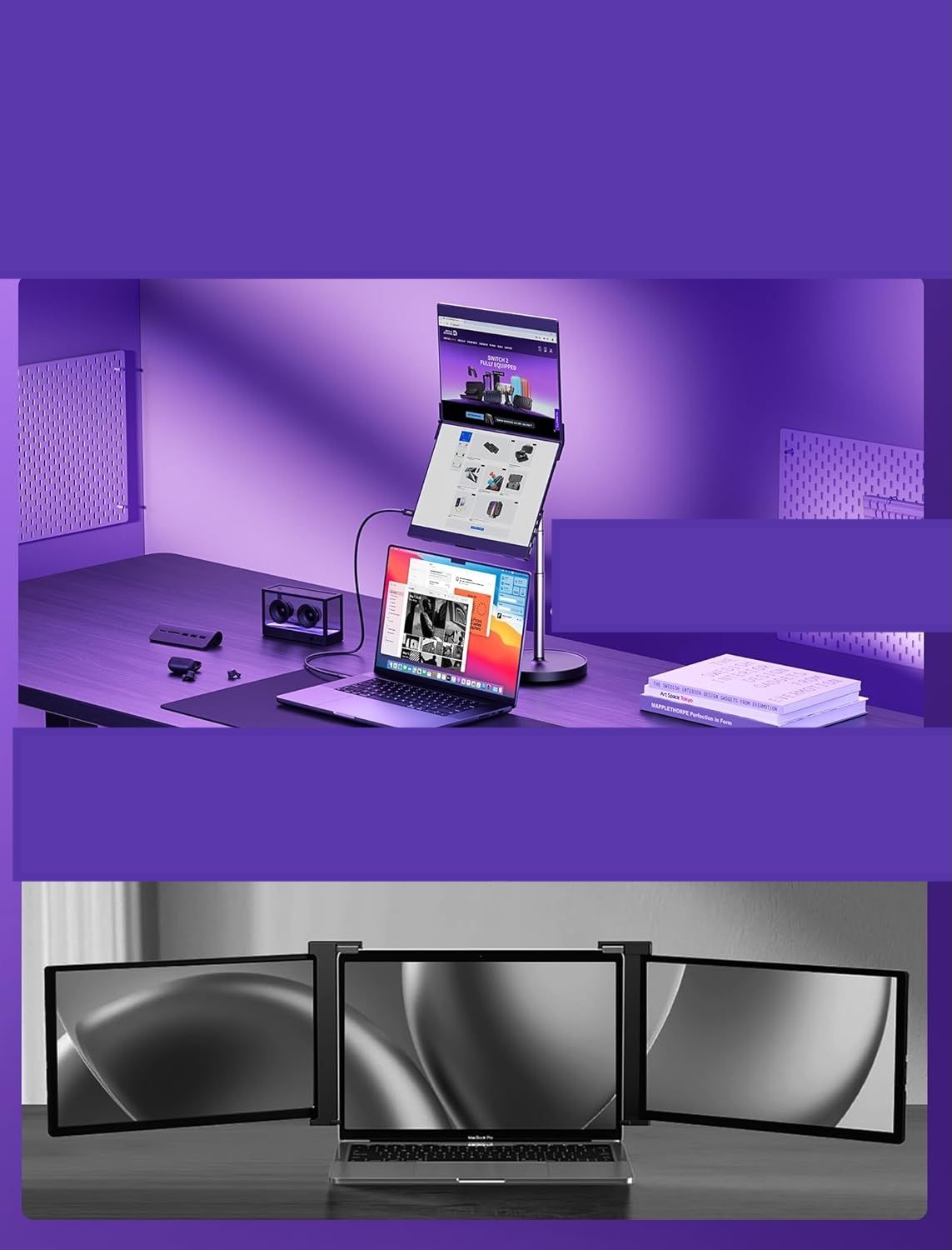 JSAUX FlipGo Pro 13,5" – Podwójne rozszerzenie ekranu laptopa 2.2K