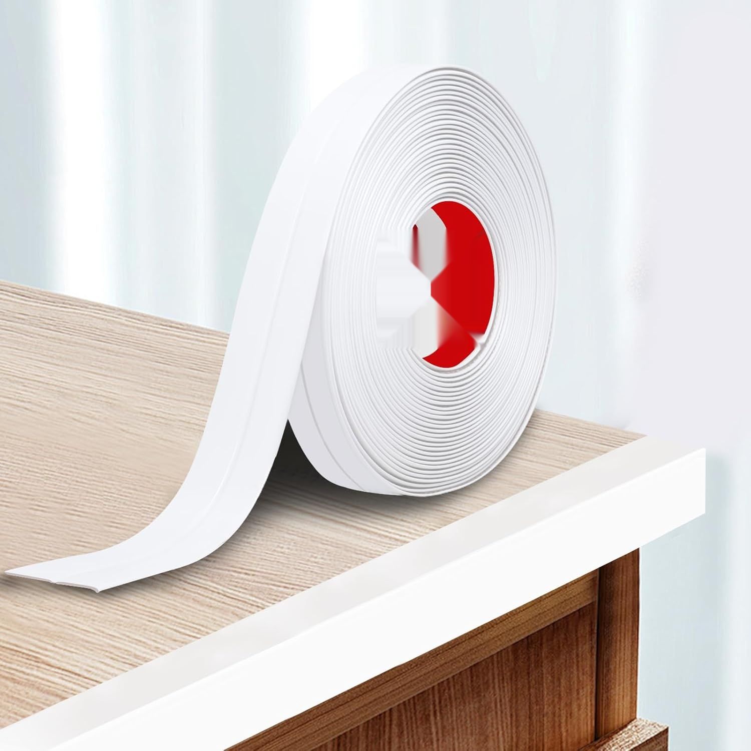 Elastyczna listwa przypodłogowa samoprzylepna 4 cm x 7 m – biały, PVC, do ochrony krawędzi