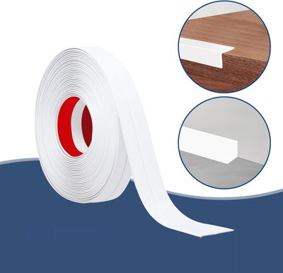 Elastyczna listwa przypodłogowa samoprzylepna 4 cm x 7 m – biały, PVC, do ochrony krawędzi