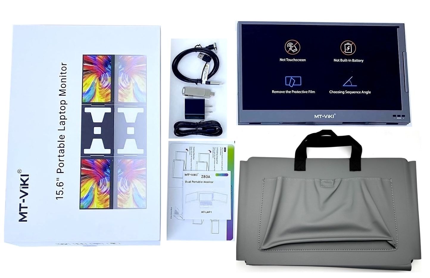 MT-VIKI 15,6'' przenośne rozszerzenie ekranu laptopa, podwójny monitor