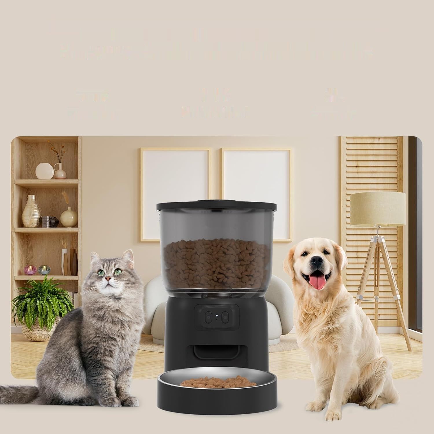 Balimo Automatyczny Podajnik Karmy dla Kota 3L z WiFi 2,4G – Czarny