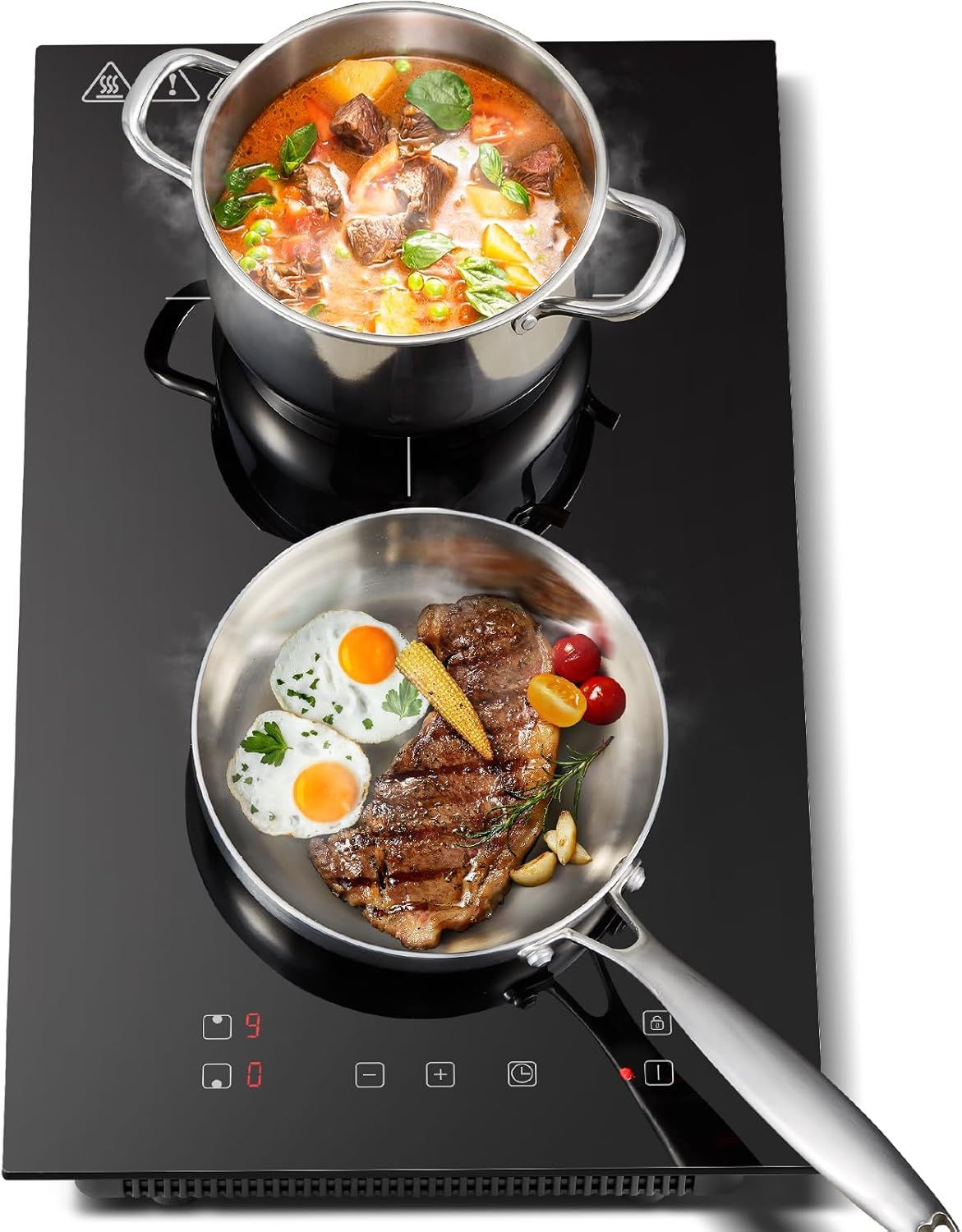 Płyta indukcyjna do zabudowy KICHPOWER 30 cm, 2 pola, 3300 W