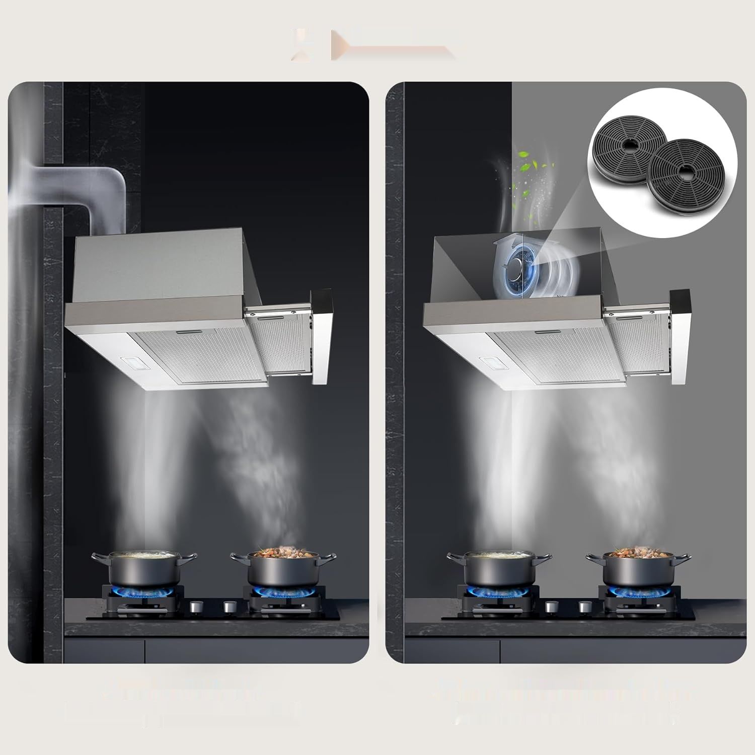 Teleskopowy okap podszafkowy KICHPOWER 60 cm