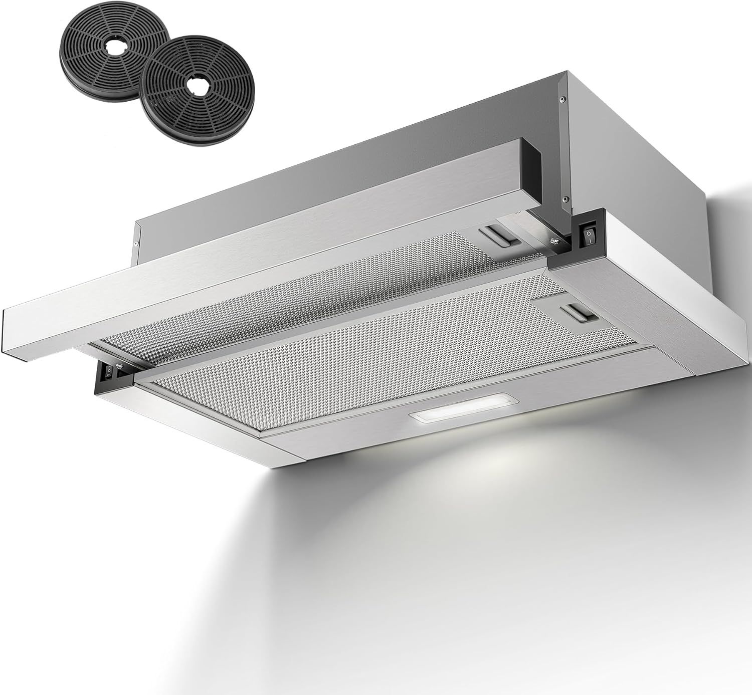 Uszkodzony Teleskopowy okap kuchenny do zabudowy 60 cm