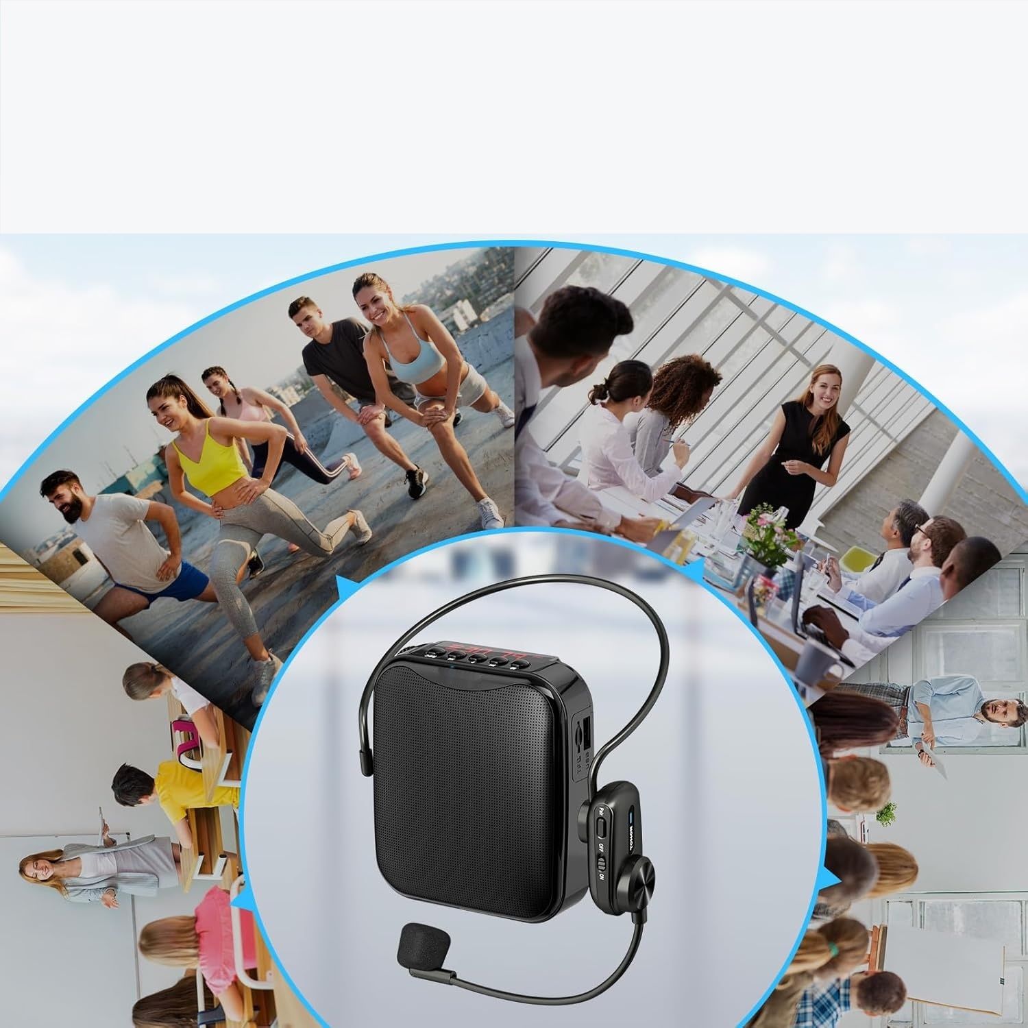 TONOR K11 – przenośny 15W wzmacniacz głosu z mikrofonem bezprzewodowym Bluetooth