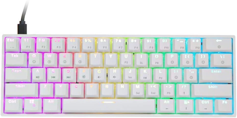 EPOMAKER SKYLOONG GK61 SK61 – kompaktowa klawiatura gamingowa 60% z przełącznikami optycznymi Gateron Brown