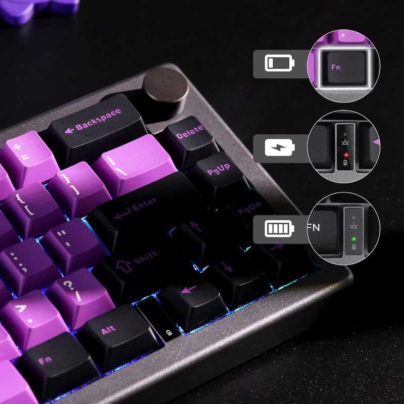 EPOMAKER EK68 65% Gasket NKRO, Hot Swappable Triple Mode Gaming Keyboard