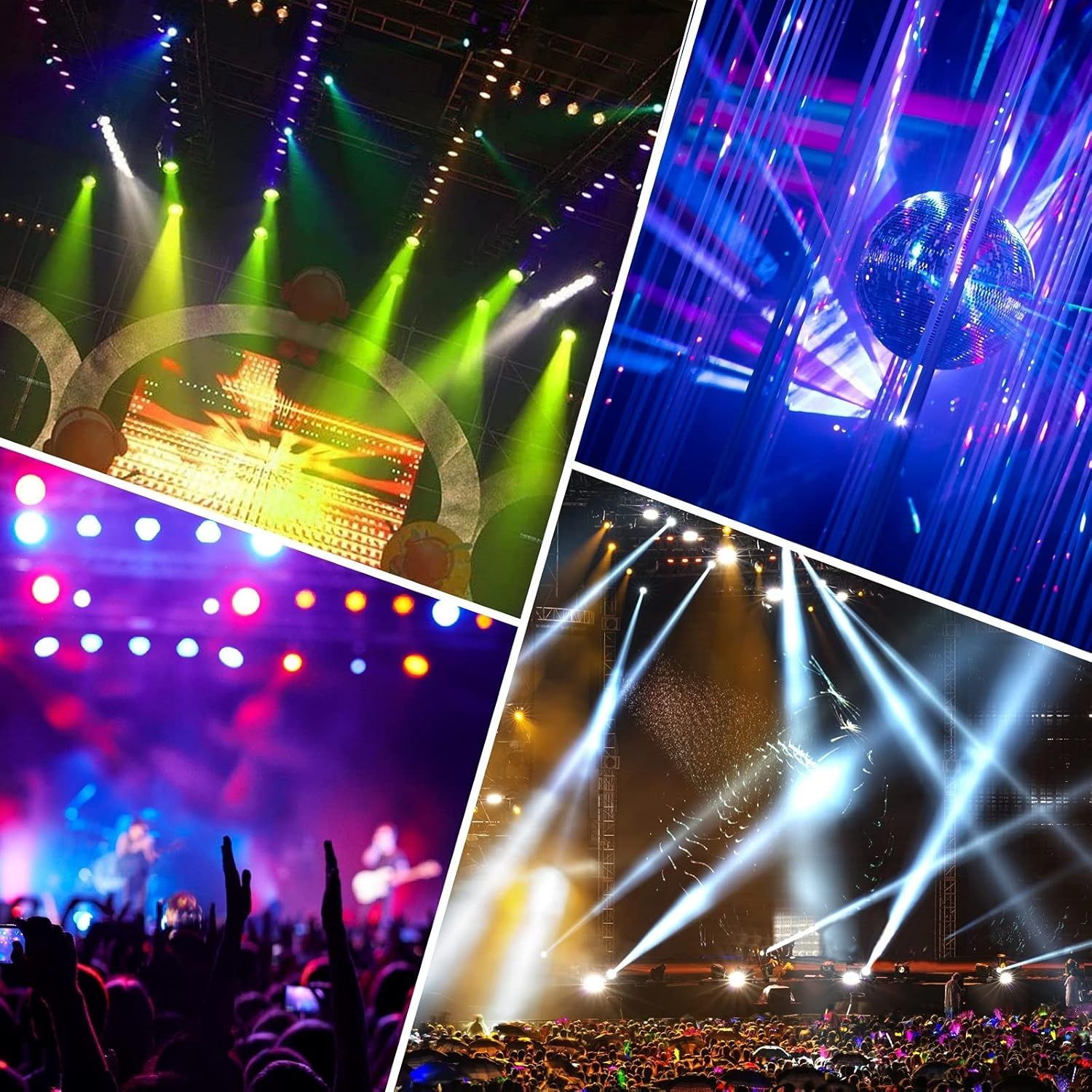 U`King 2 sztuki 72W reflektor LED PAR RGB, 36 diod LED