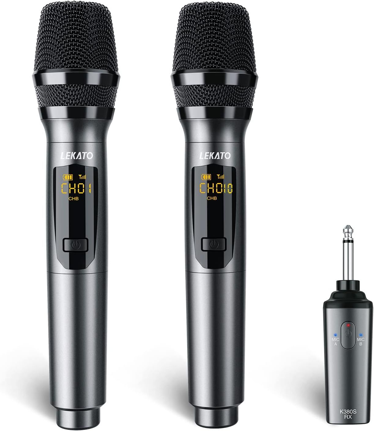 LEKATO K380S – bezprzewodowy zestaw dwóch mikrofonów do karaoke