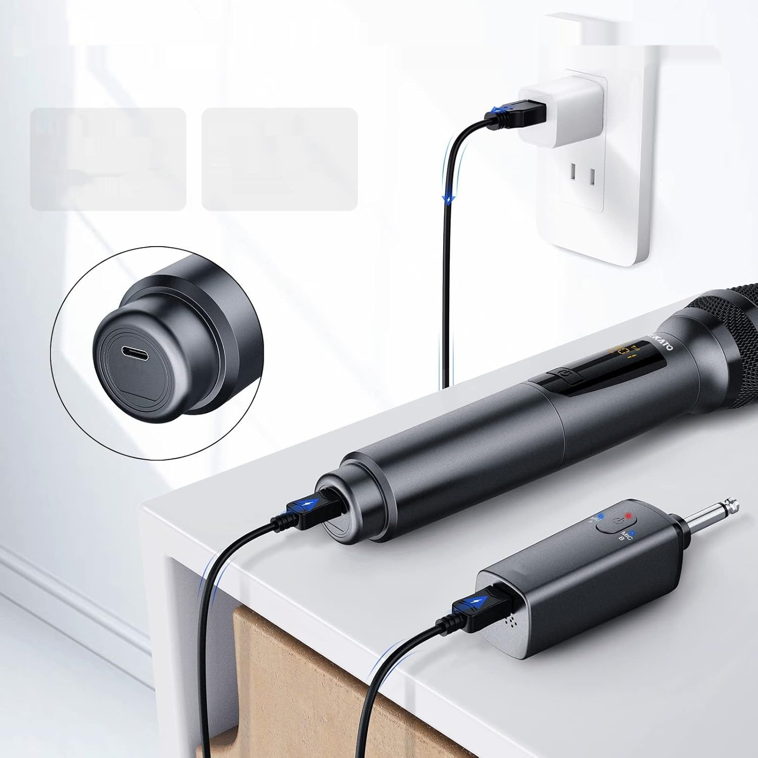 LEKATO K380S – bezprzewodowy zestaw dwóch mikrofonów do karaoke