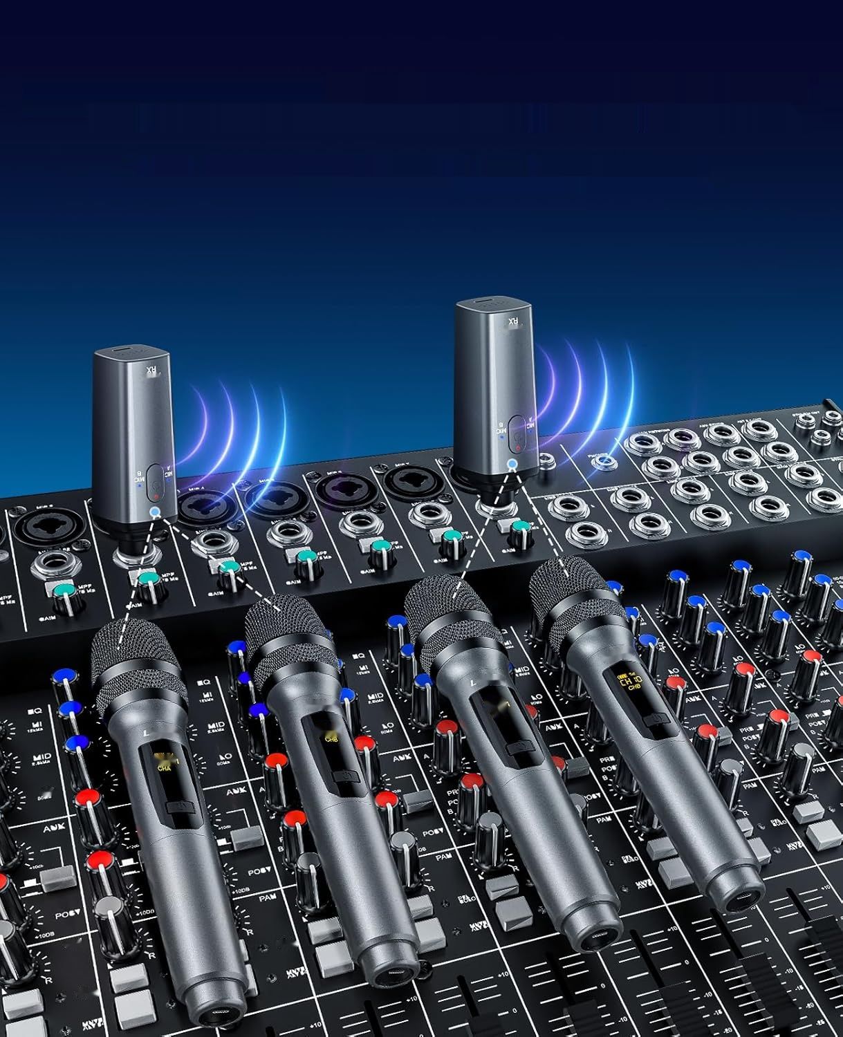 LEKATO K380S – bezprzewodowy zestaw dwóch mikrofonów do karaoke