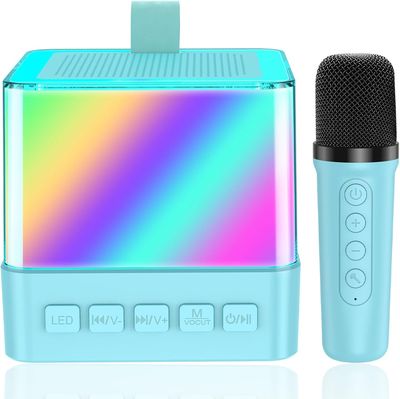 Karaoke dla dzieci z 1 mikrofonem, przenośny głośnik Bluetooth