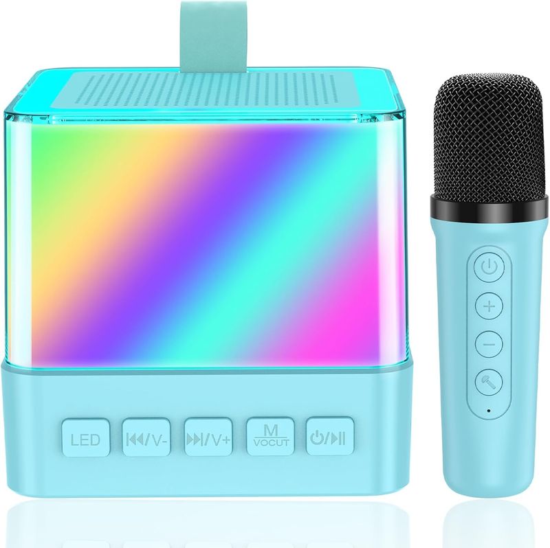 Karaoke dla dzieci z 1 mikrofonem, przenośny głośnik Bluetooth