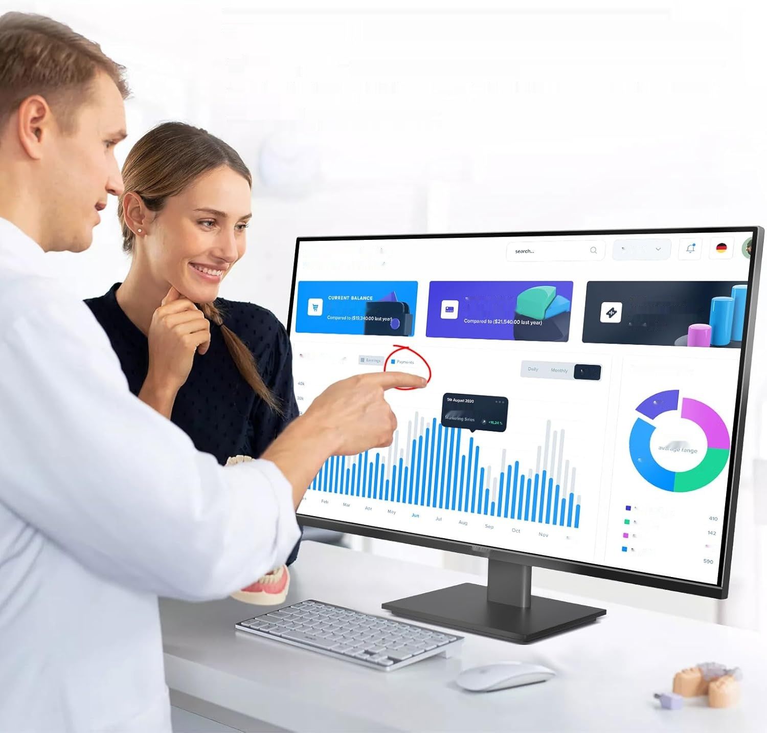 27-calowy monitor dotykowy 2K 100Hz do gier, QHD 2560 x 1440