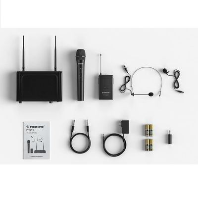 Phenyx Pro PTV-1B – bezprzewodowy system mikrofonowy VHF z mikrofonem ręcznym, nagłownym i krawatowym