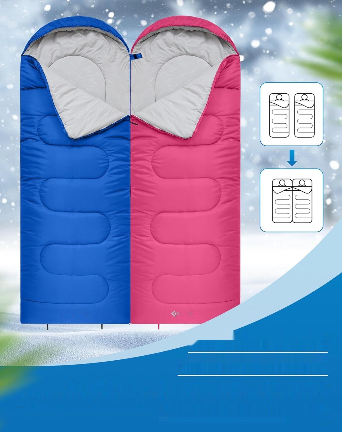 ПОМЕНЯТЬ ФОТО НА ЗЕЛ ОРАНЖ!!!! KingCamp Oasis śpiwór kempingowy na 3–4 pory roku, wodoodporny, lekkiś M