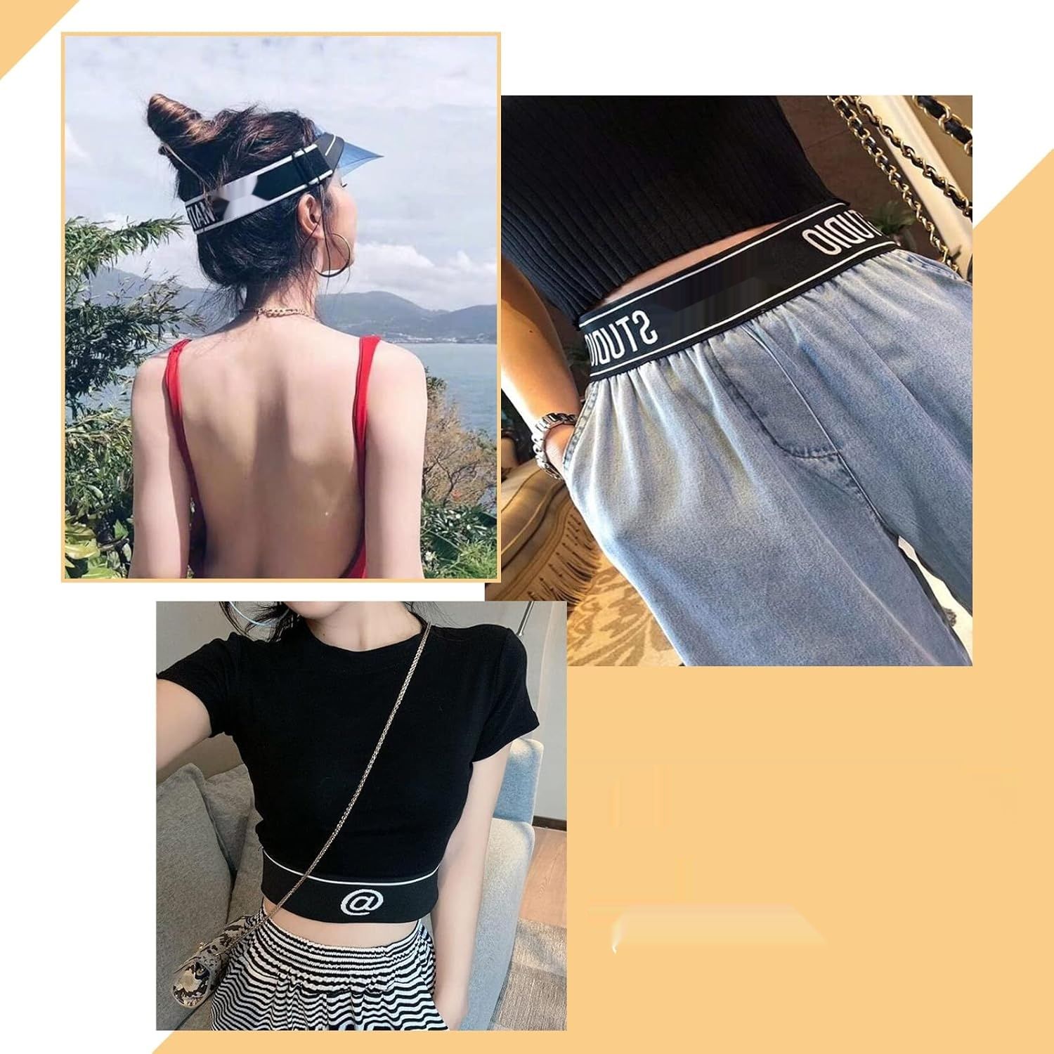 BENECREAT Elastyczna taśma o szerokości 40 mm/1,55" w 10 kolorach