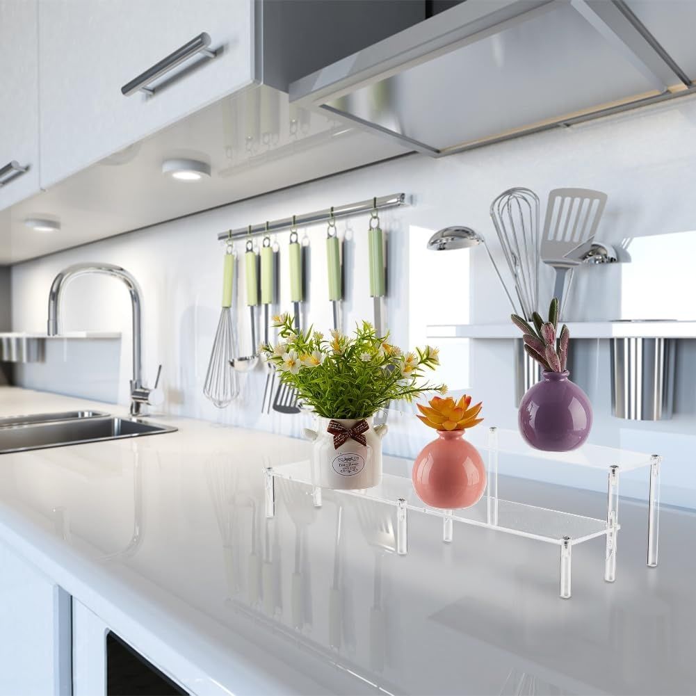 BENECREAT akrylowy stojak ekspozycyjny na figurki, dwupoziomowy ekspzy