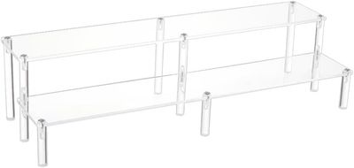 BENECREAT akrylowy stojak ekspozycyjny na figurki, dwupoziomowy ekspzy