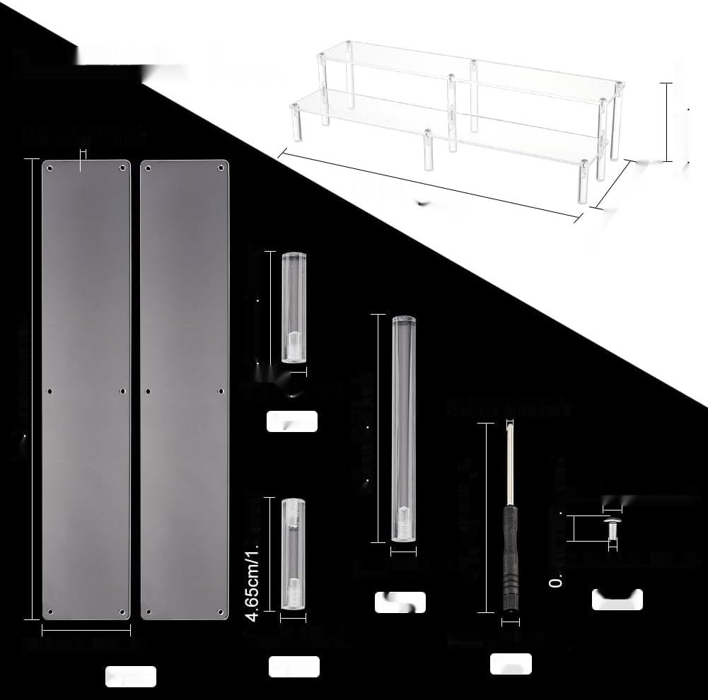 BENECREAT akrylowy stojak ekspozycyjny na figurki, dwupoziomowy ekspzy