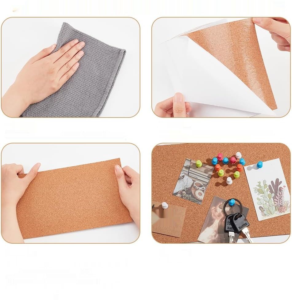 BENECREAT Samoprzylepna Rolka z Korka 2,5 x 0,15 m, 3 mm Grubości