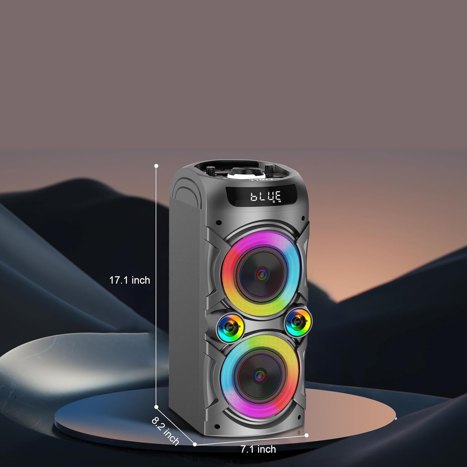 TYOTY A90 z 2 mikrofonami bezprzewodowymi – przenośny głośnik Bluetooth