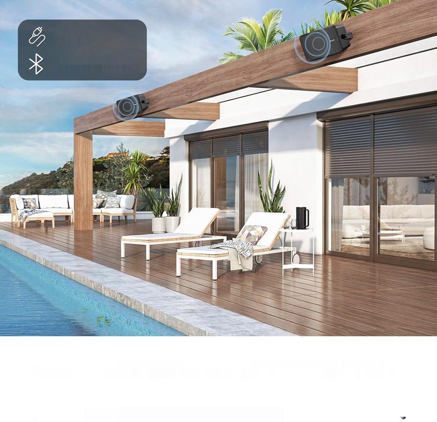 Inwa zewnętrzne głośniki Bluetooth, głośnik ścienny aktywny/pasywny