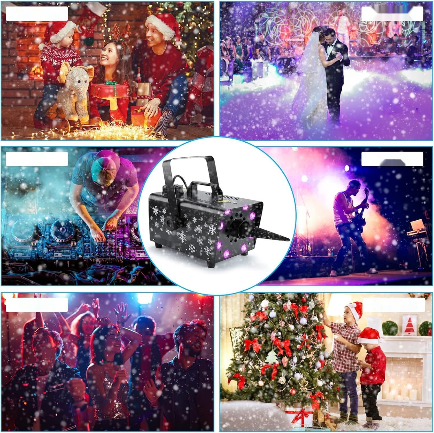 Hakuta Maszyna śnieżna 800W z 8 diodami LED