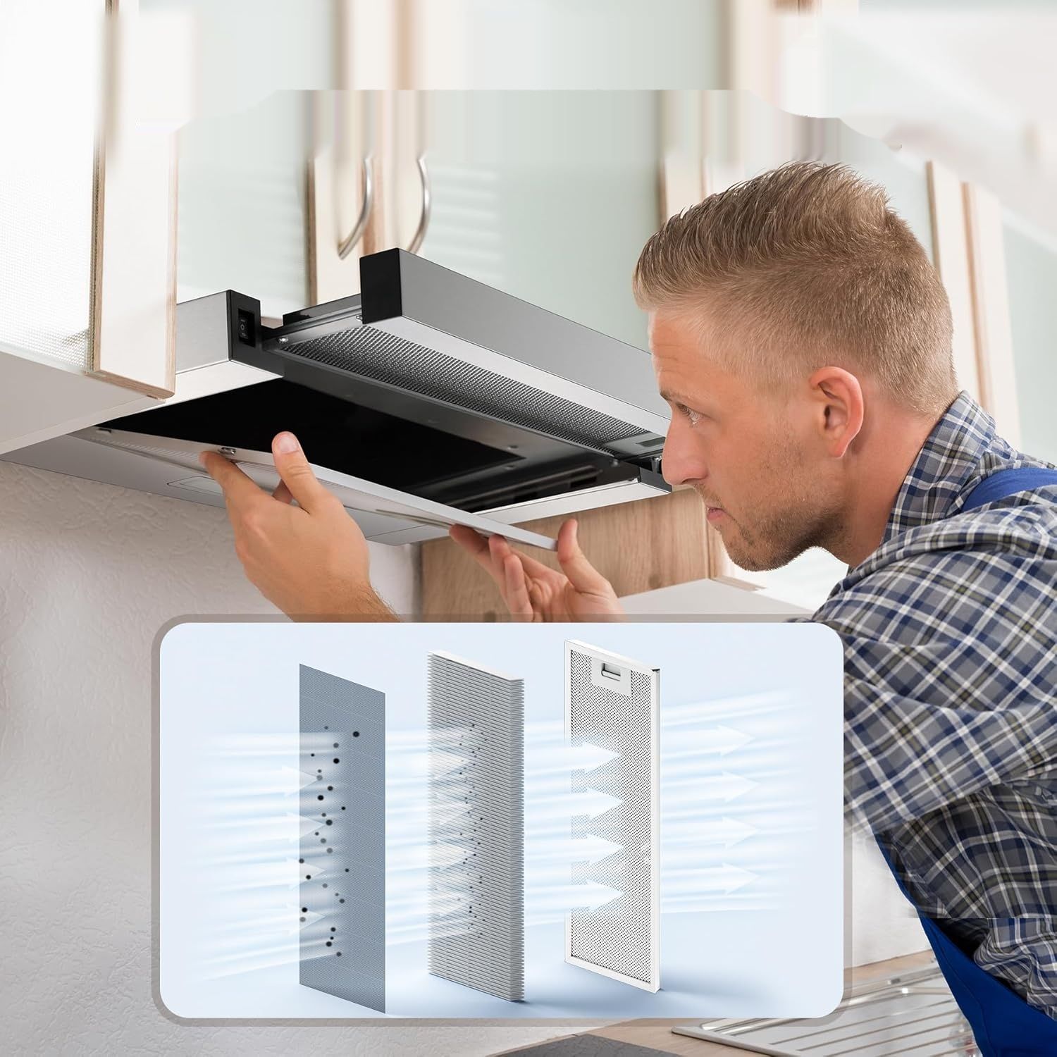 Teleskopowy okap podszafkowy KICHPOWER 60 cm