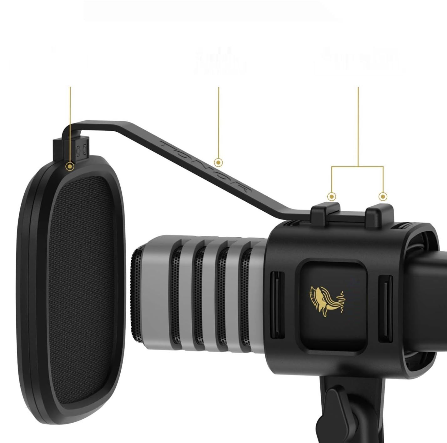 TONOR Micro PC, Profesjonalny mikrofon pojemnościowy USB do gamingu,