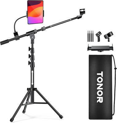 TONOR T35 – Statyw mikrofonowy z uchwytem na tablet i telefon