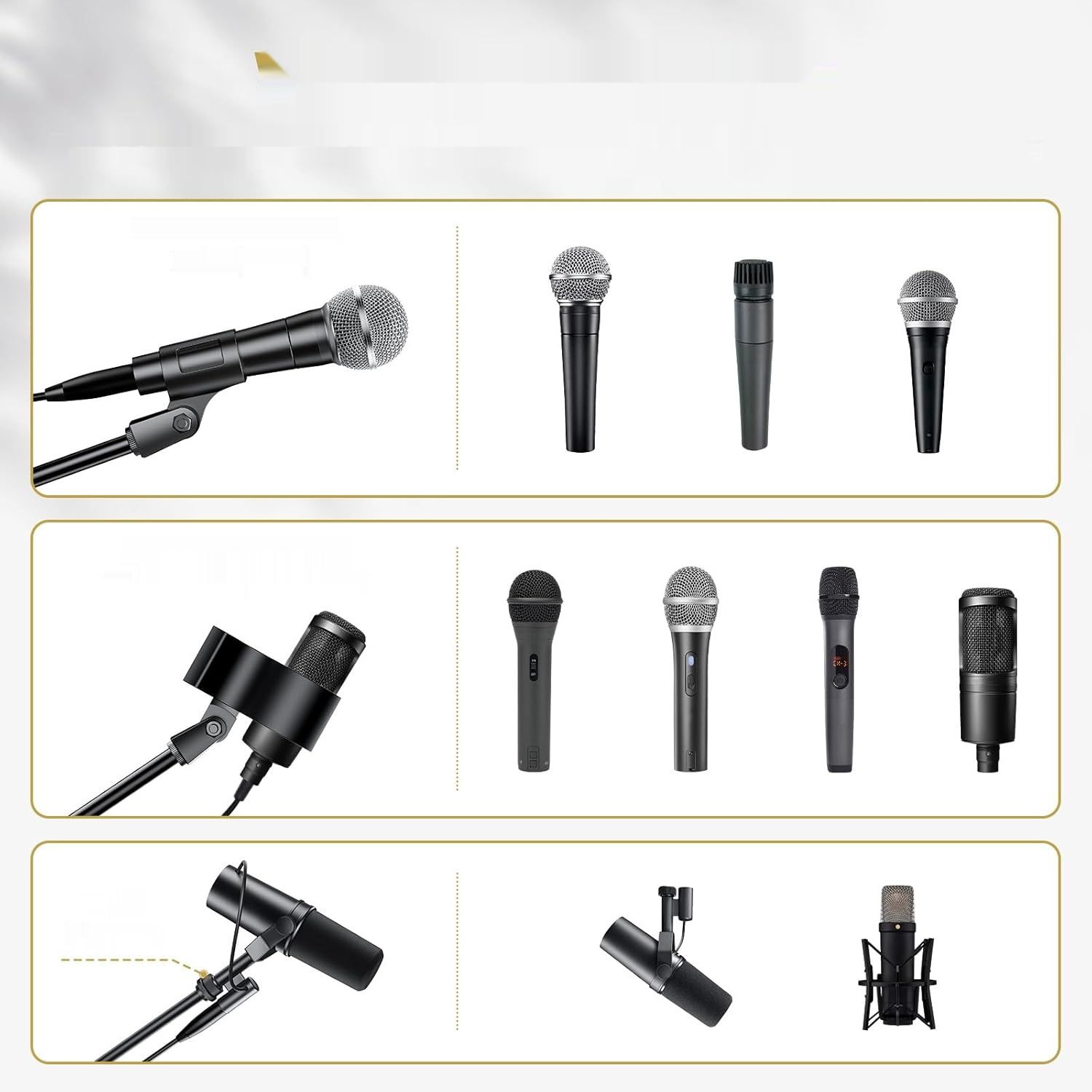 TONOR T35 – Statyw mikrofonowy z uchwytem na tablet i telefon