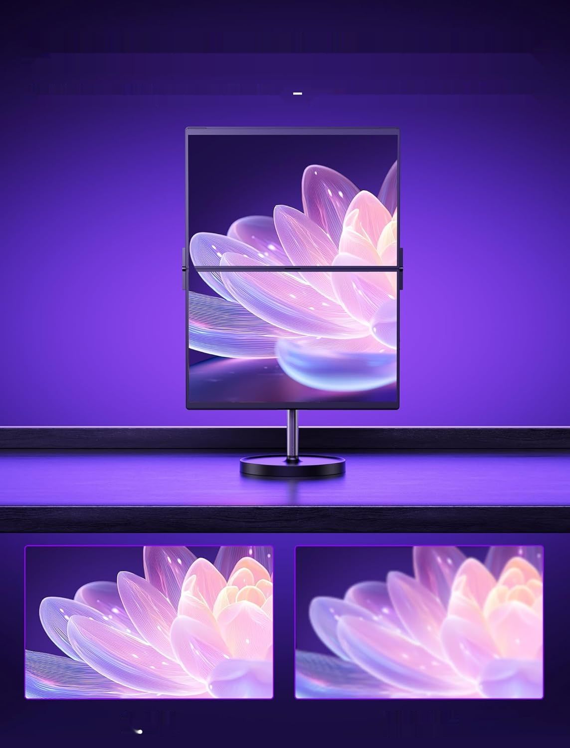 JSAUX FlipGo Pro 16" – Podwójny, składany monitor do laptopa 2.5K