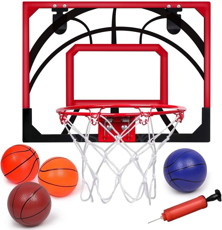 Mini kosz do koszykówki na drzwi MerryXGift – zestaw dla dzieci 6–12 lat