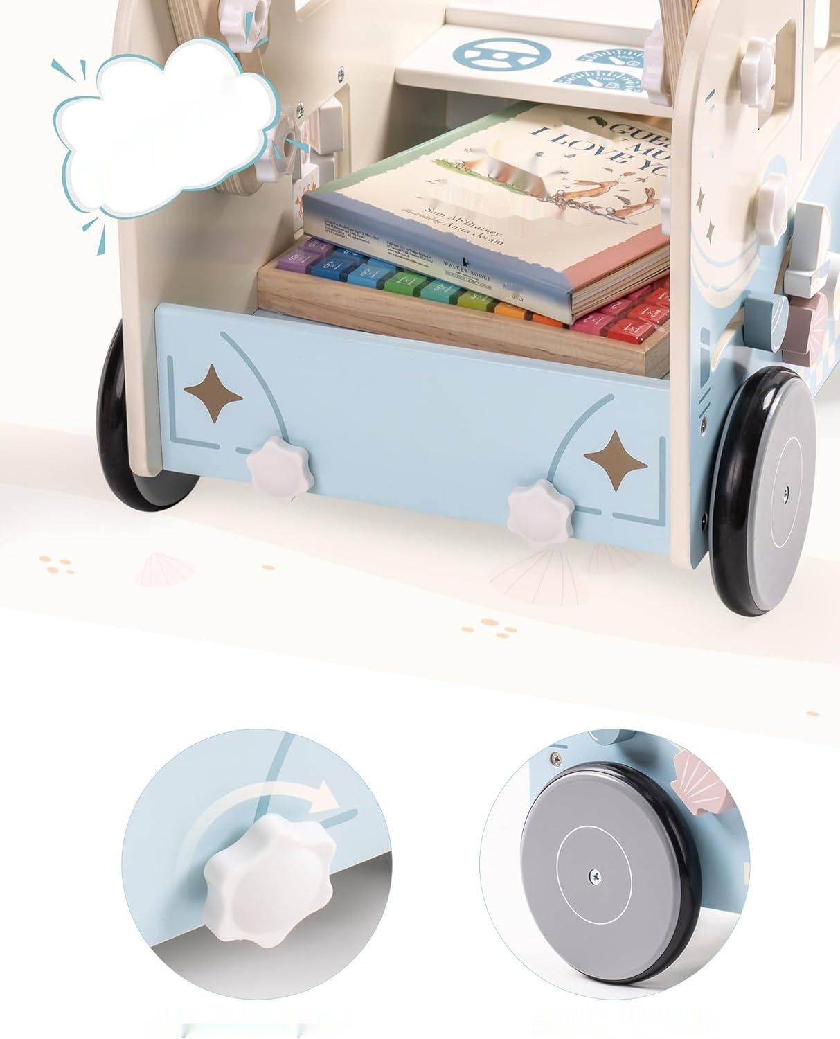 ROBOTIME Babyloopwagen z drewna