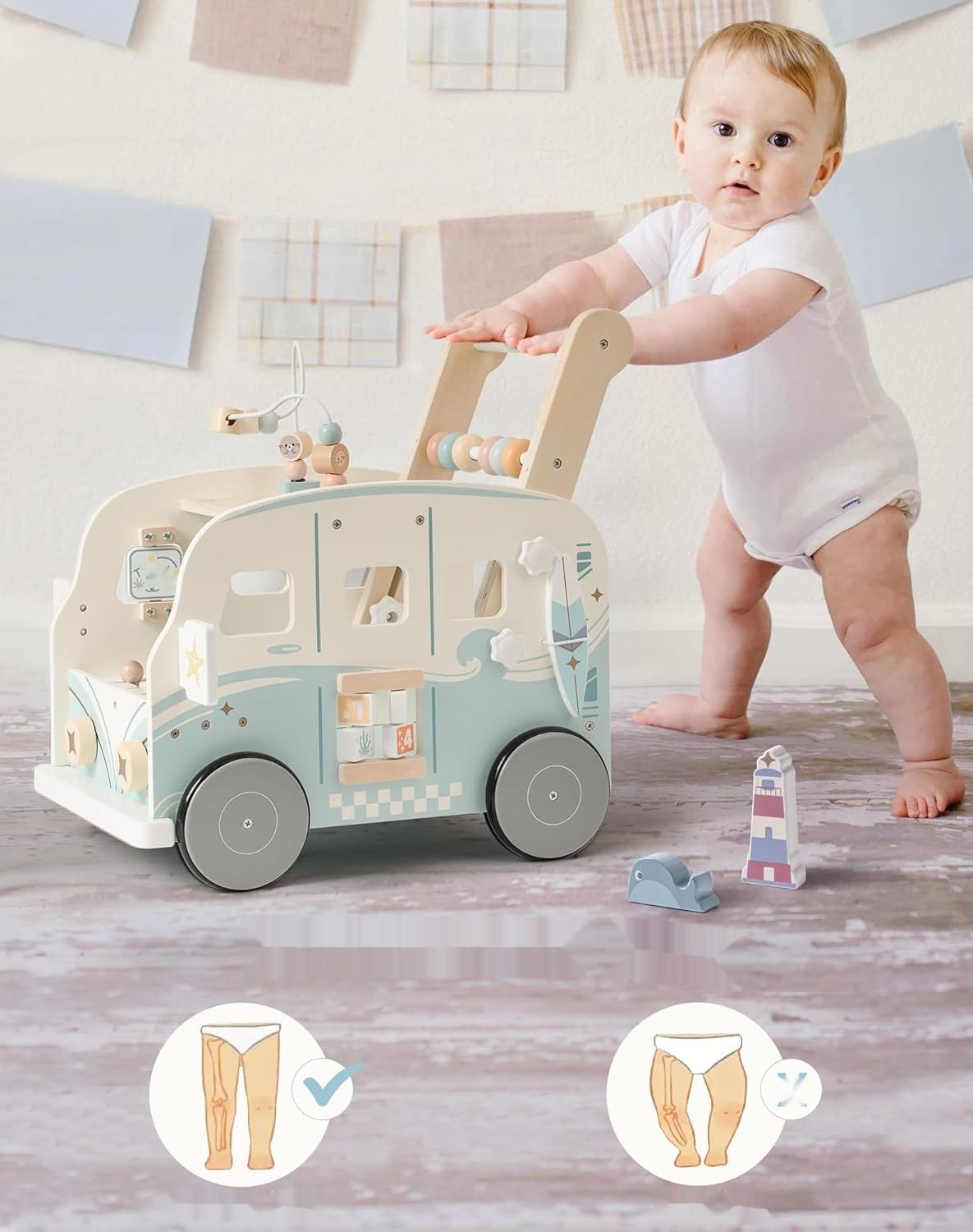ROBOTIME Babyloopwagen z drewna