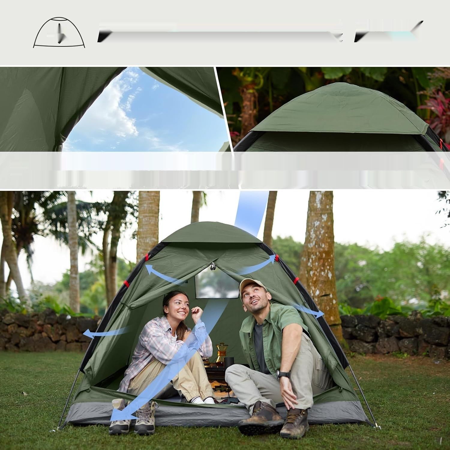 KingCamp MONDOME II lekki, wodoodporny namiot kempingowy dla 2 osób,