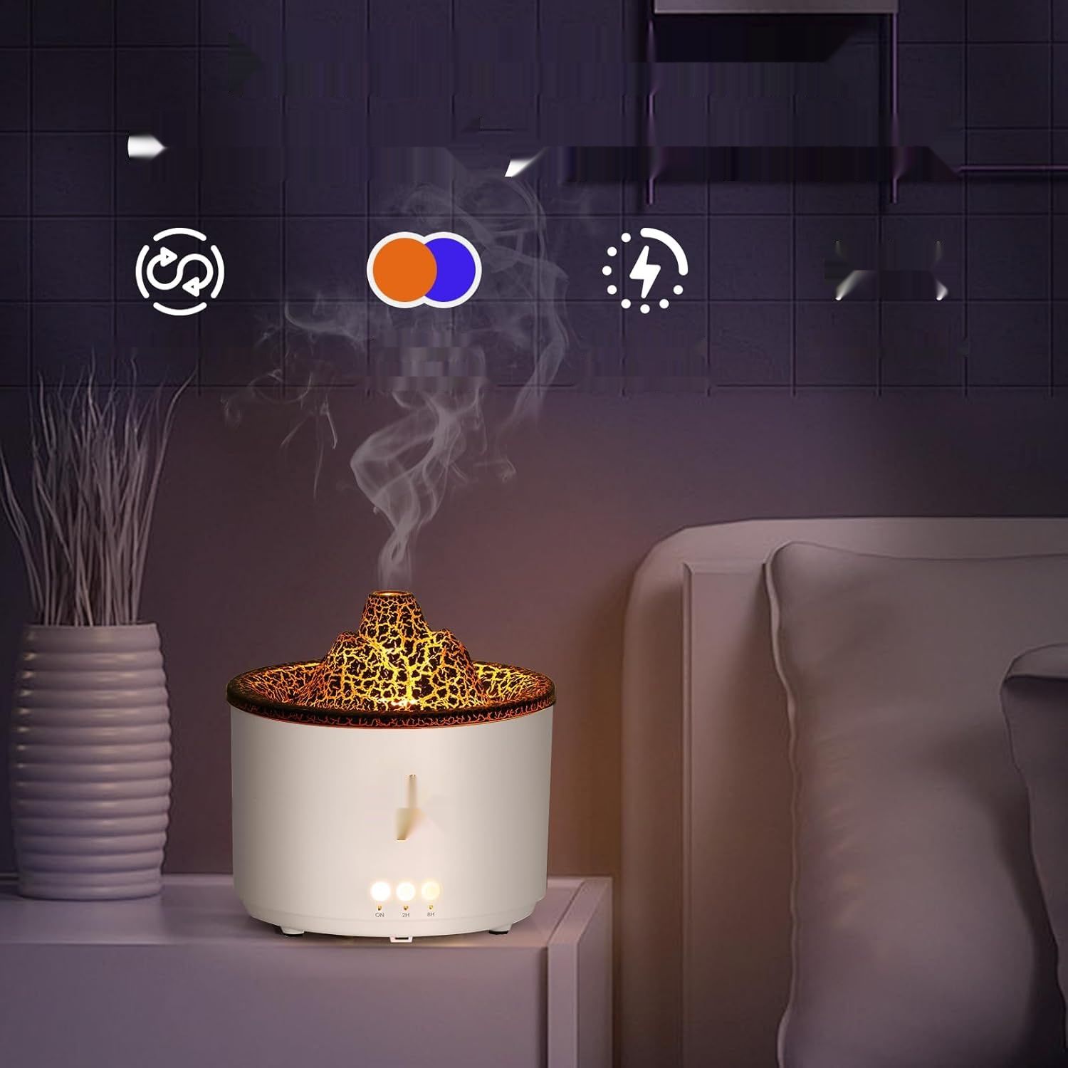 ЦВЕТ ПО ДЕРЕВО Dyfuzor olejków eterycznych Simpeak 400 ml z pilotem, ultradźwiękowydy