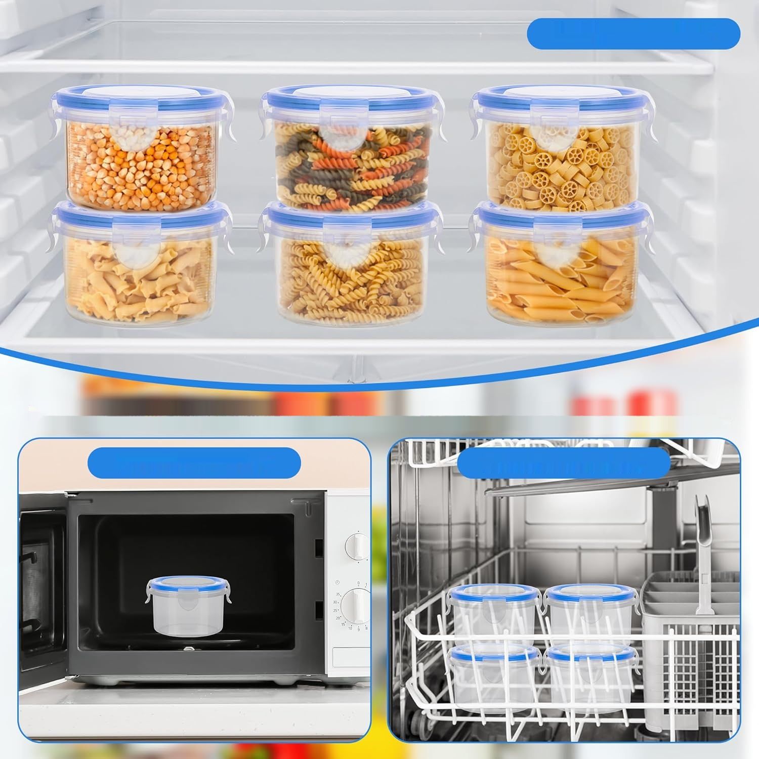 Zestaw pojemników na żywność 300 ml z pokrywkami Starvortex