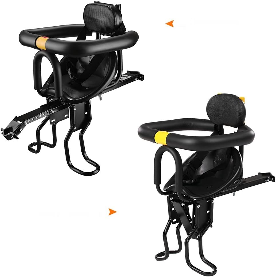 Irfora fotelik rowerowy dla dzieci z oparciem i pedałami – czarny