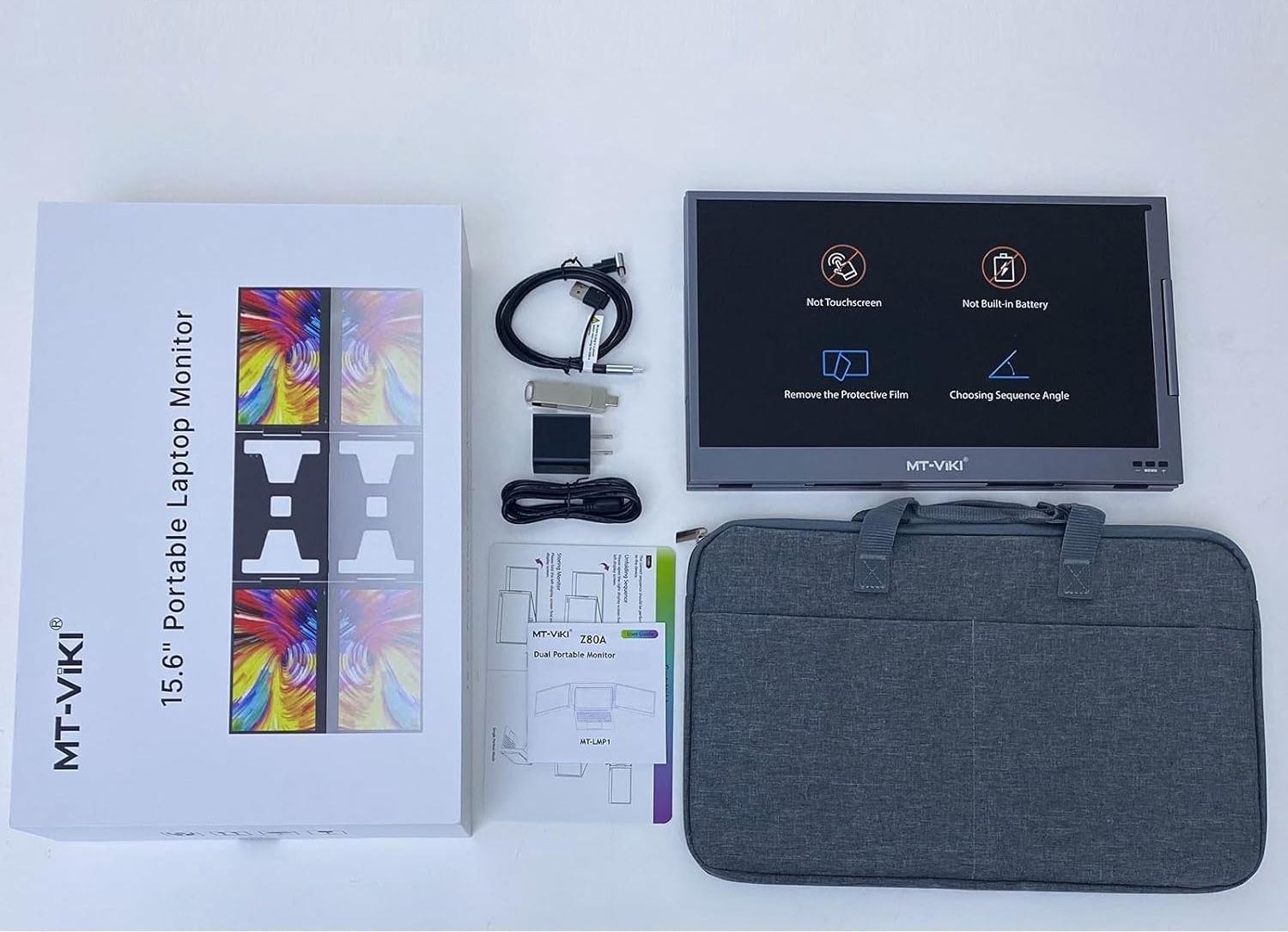 MT-VIKI 15,6'' przenośne rozszerzenie ekranu laptopa, podwójny monitor