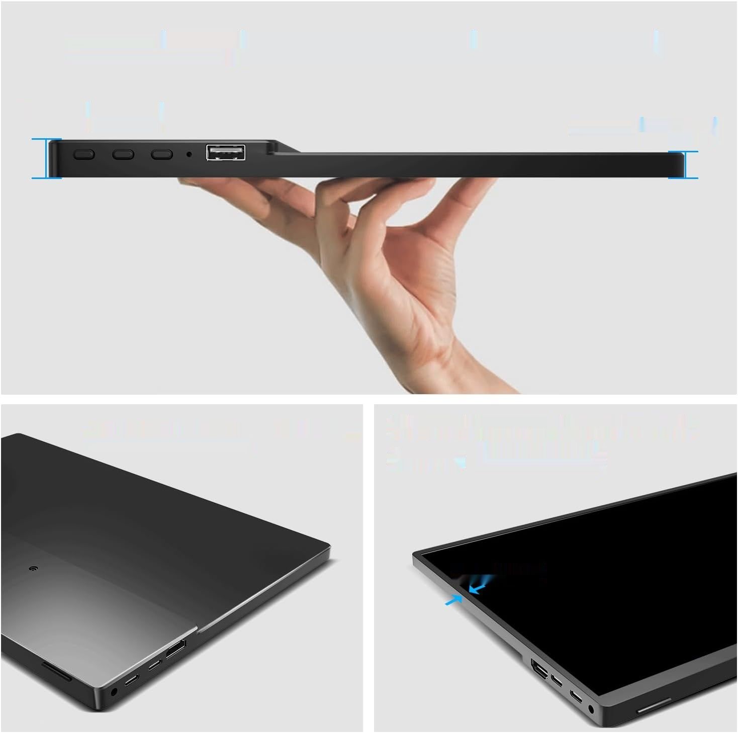 Przenośny monitor z ekranem dotykowym, 14-calowy ekran dotykowy IPS