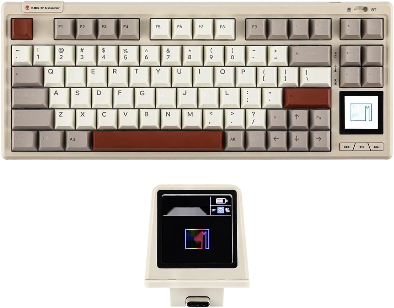 EPOMAKER RT80 Bezprzewodowa Klawiatura do Gier, Mechaniczna Klawiatura