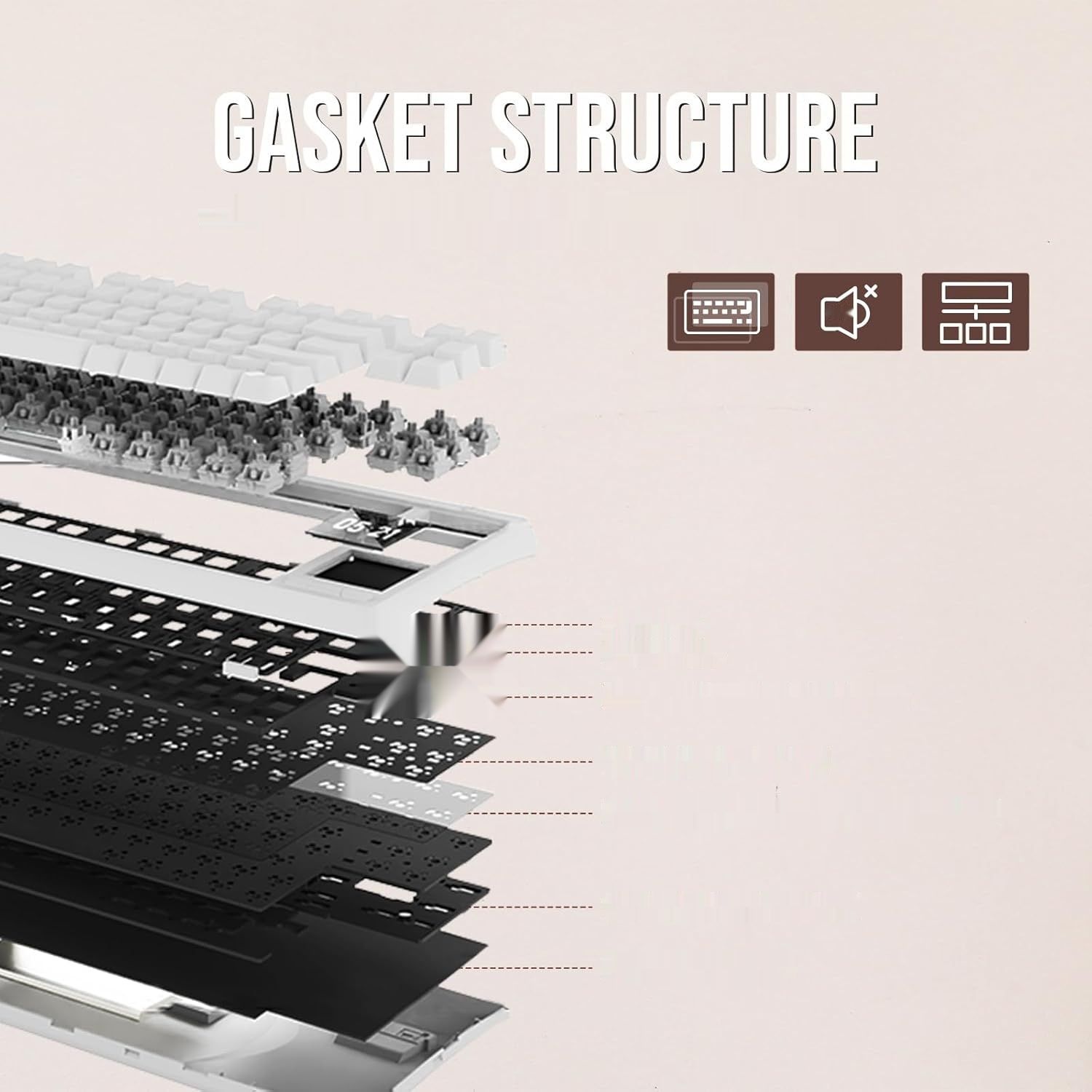 EPOMAKER RT80 Bezprzewodowa Klawiatura do Gier, Mechaniczna Klawiatura